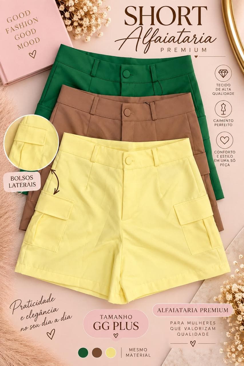 Short Alfaiataria Cargo